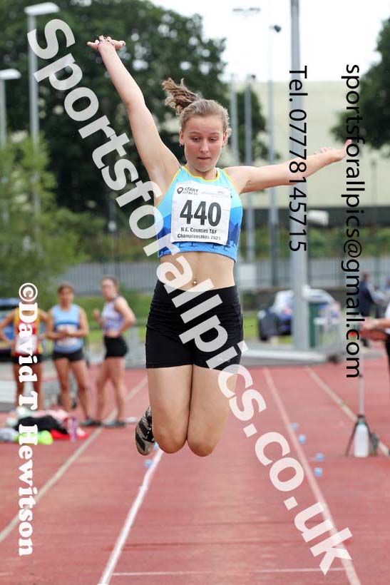 Women and Girls long jump, 2021 North Eastern Track and Field Champs., Middesbrough. Photo: David T. Hewitson/Sports for All Pics